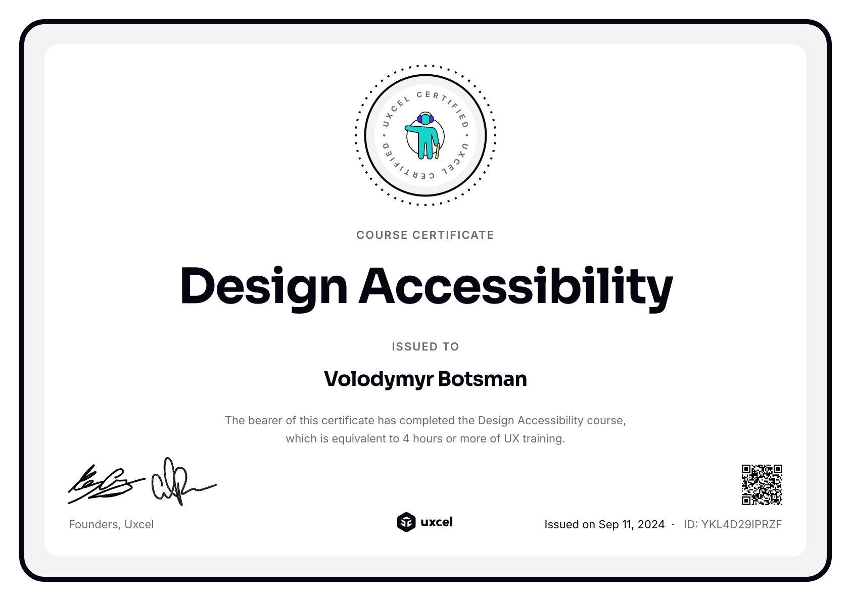Accessibility Foundations certificate
